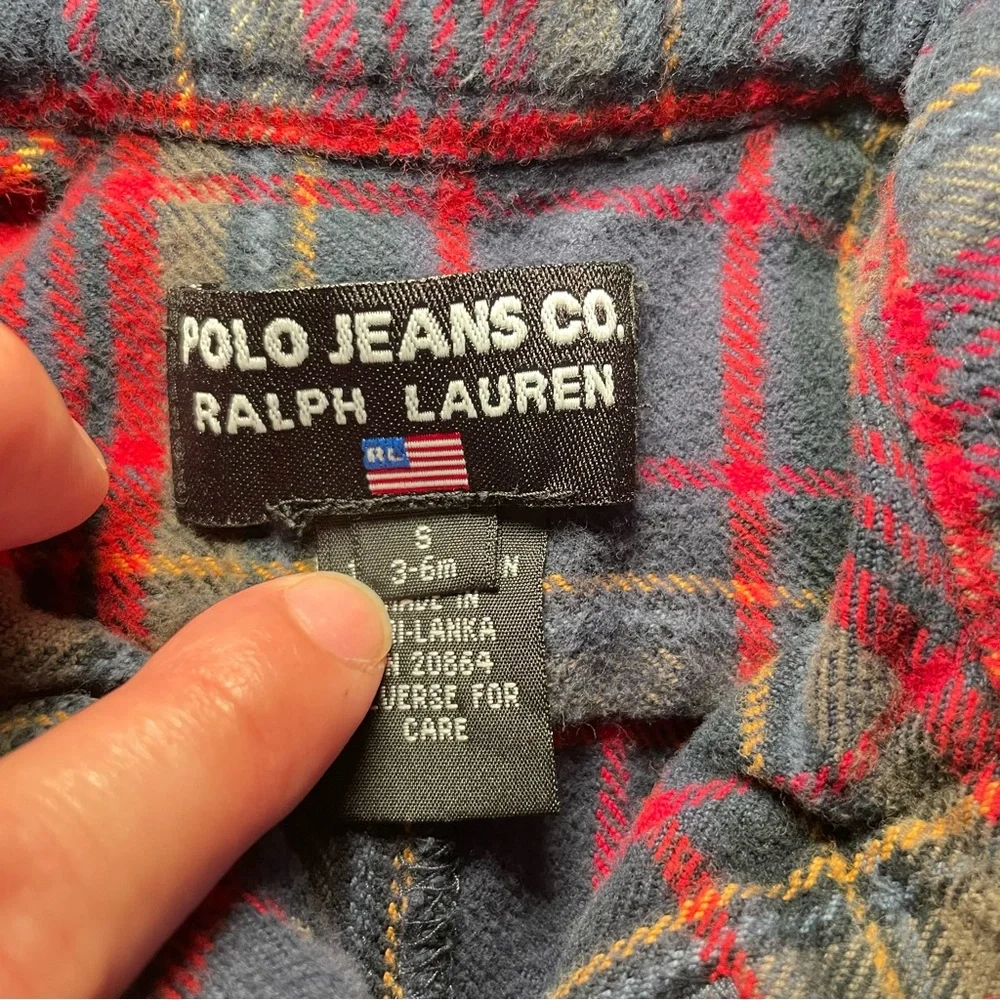 Vintage Polo Jean Co Ralph Lauren Long Sleeve jumpsuit size 3-6‎ Months